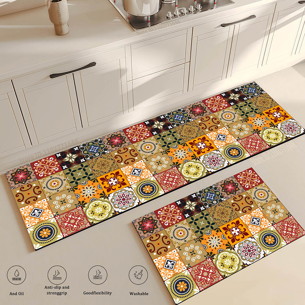 Flower Long Large Kitchen Mat  – обзор и цена Maranta Prayer Plant