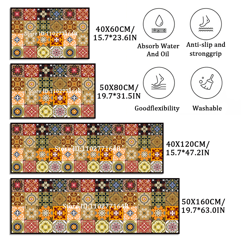 Flower Long Large Kitchen Mat  – обзор и цена Maranta Prayer Plant