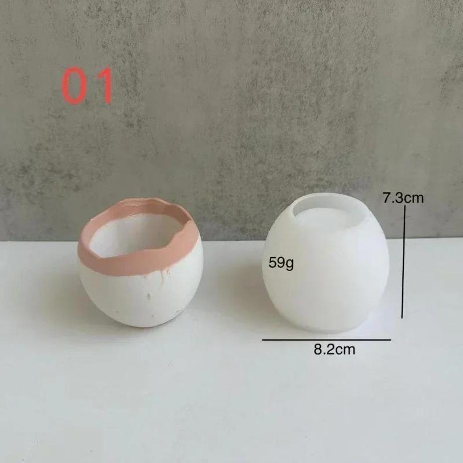 Plaster Handmade Mold Egg-shap – обзор и цена Echeveria Succulent