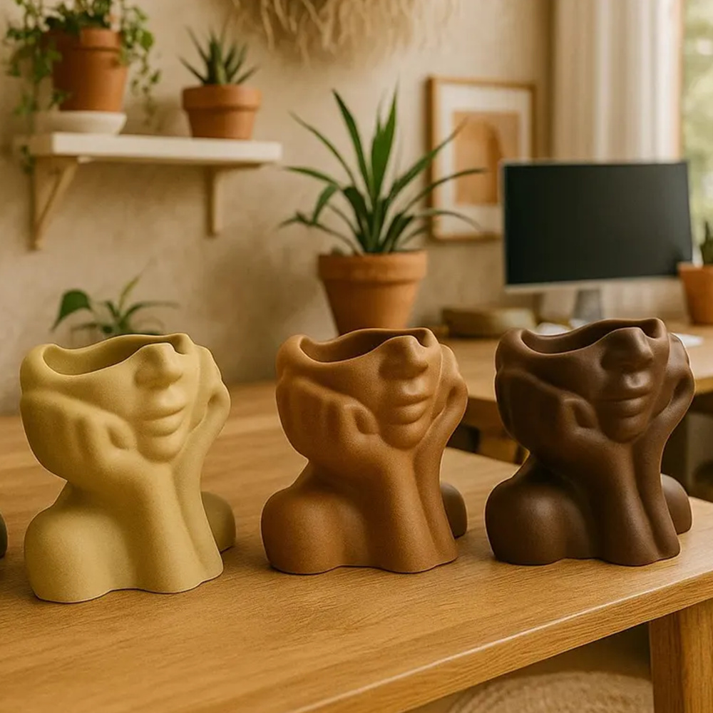 Abstract Face Planter Pot Sili – обзор и цена Echeveria Succulent