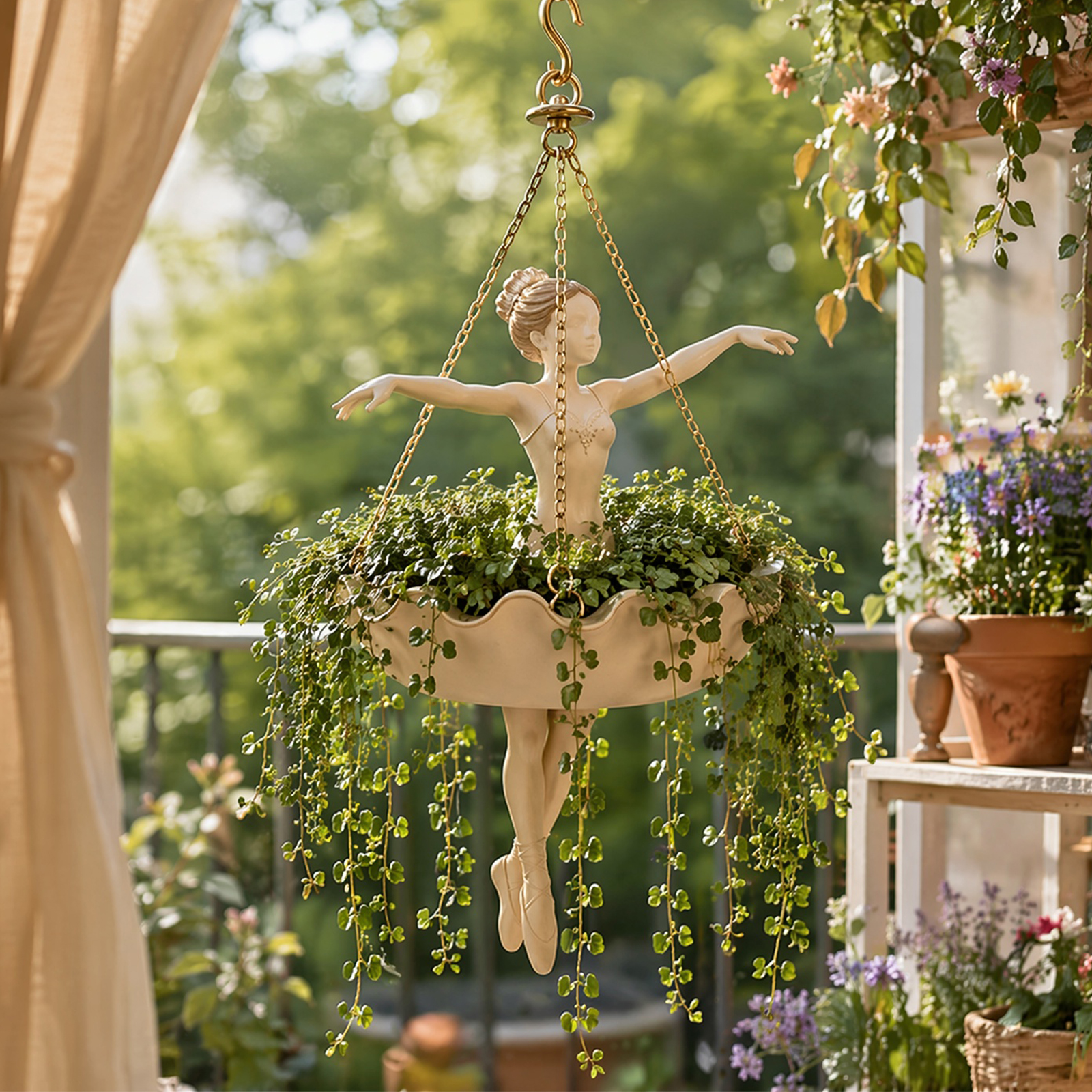 Cute Resin Hangable Planter Fa – обзор и цена Spider Plant Hanging