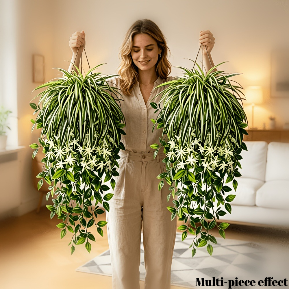 4pc Faux Spider Plant Hanging  – обзор и цена Spider Plant Hanging