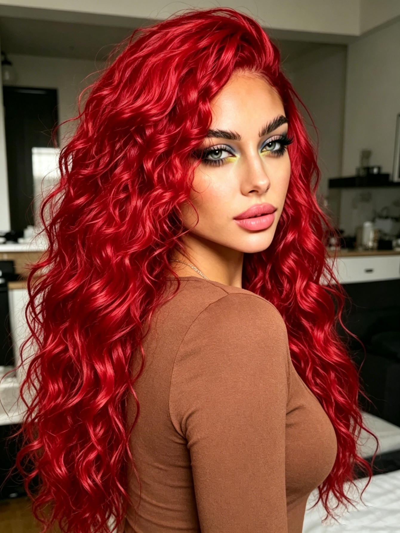 Red Deep Wave Lace Front Wigs  – обзор и цена Aglaonema Red