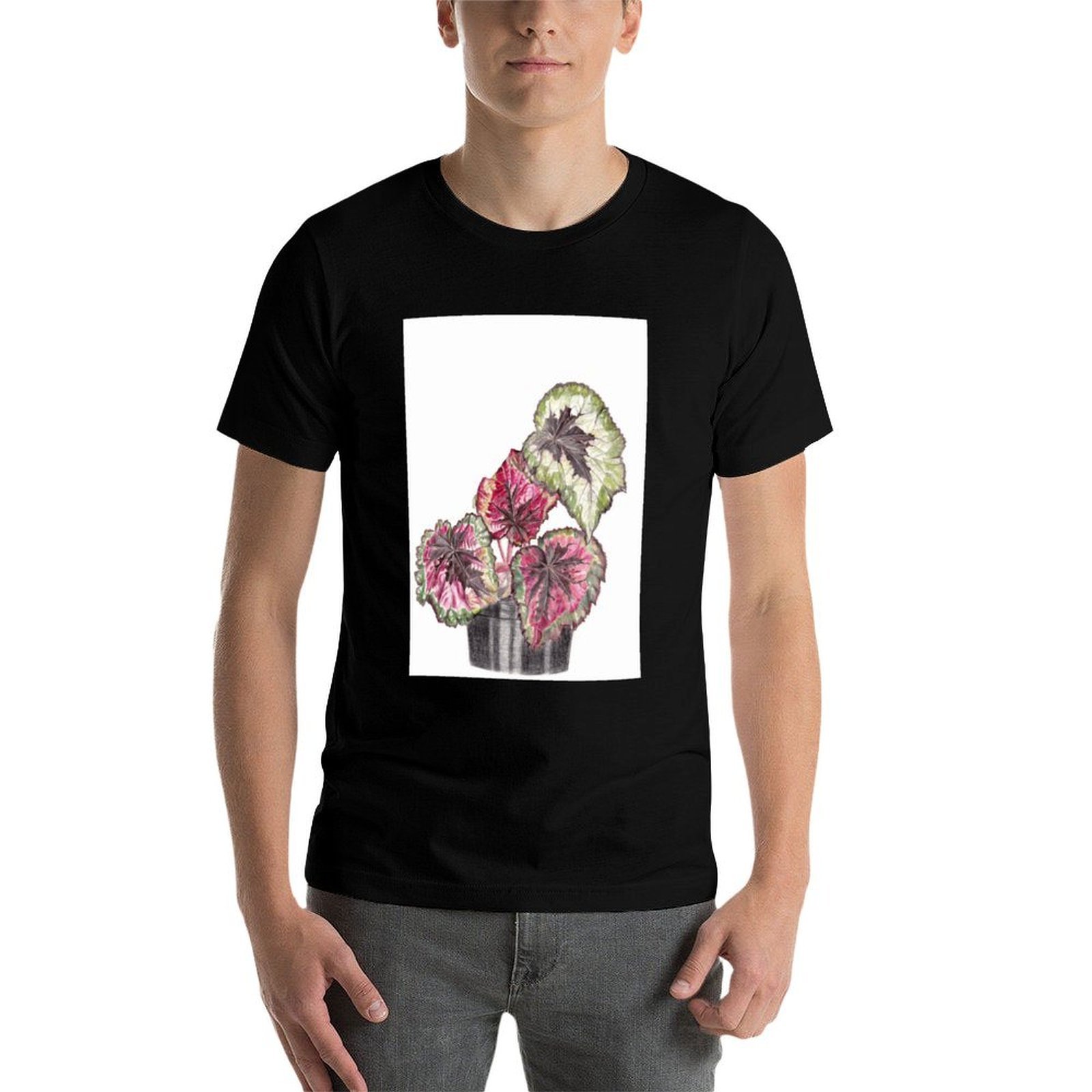 Begonia Rex T-Shirt Simple Gra – обзор и цена Begonia Rex